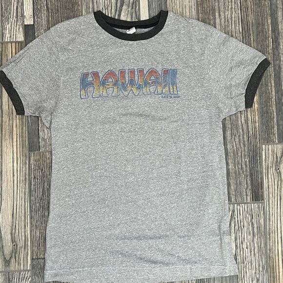 ☀️🏝️🏄‍♂️ Vintage HAWAII Holister Hawaiian Surf Ringer Single‎ Stitch Tee